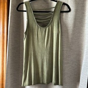 Buckle tank top. Sz medium. 95 percent rayon 5 percent spandex. New with tags.